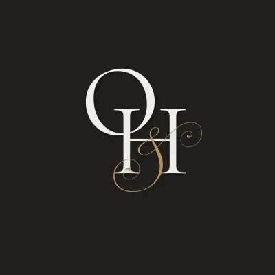 Elegant monogram logo, dark version