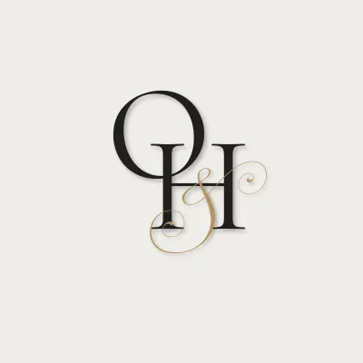 Elegant monogram logo, light version