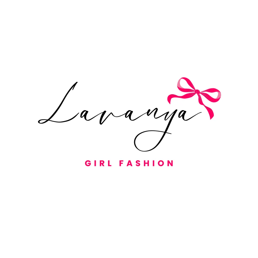 Script wordmark for a girl's fashion label, paired with a ribbon-bow mark that can stand alone wherever the script's hairlines are too fine to survive