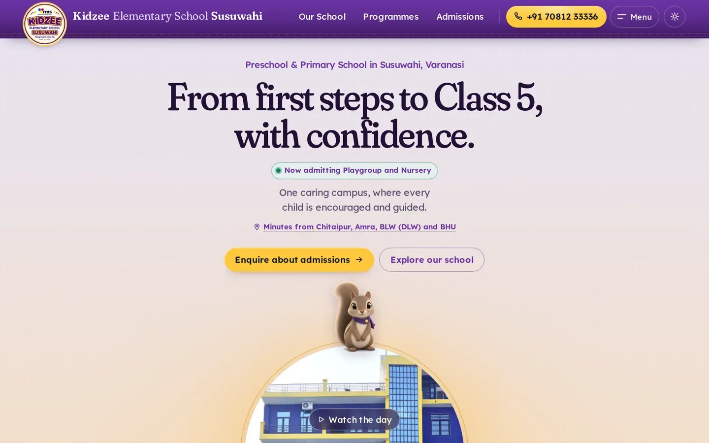 Kidzee Susuwahi website homepage