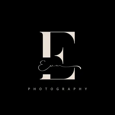 Photography brand logo, dark version